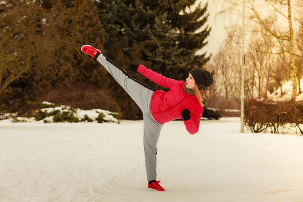 Ejercicio Deportivo Aire Libre Ideas Atuendo Deportivo Mujer Usando Ropa —  Fotos de Stock