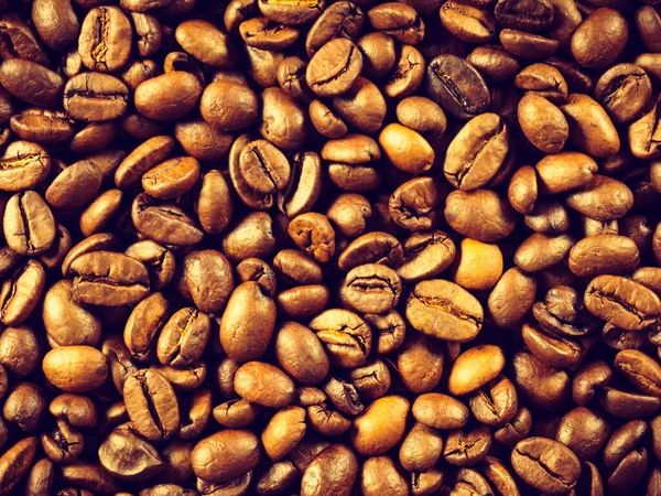 Pieczone Brązowe Ziarna Kawy Tła Lub Tekstury Zamknij Się — Zdjęcie stockowe