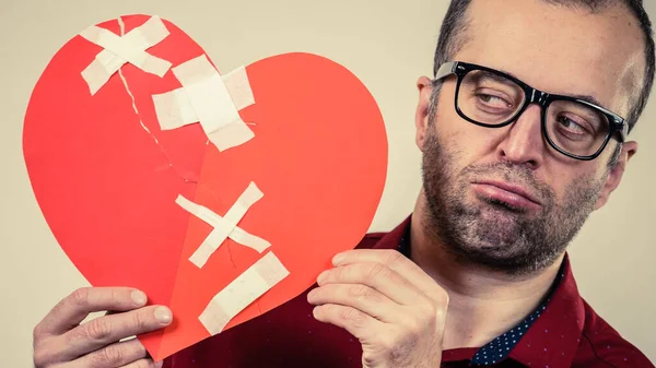 Brutte Relazioni Rottura Tristezza Emozioni Concetto Triste Uomo Adulto Con — Foto Stock