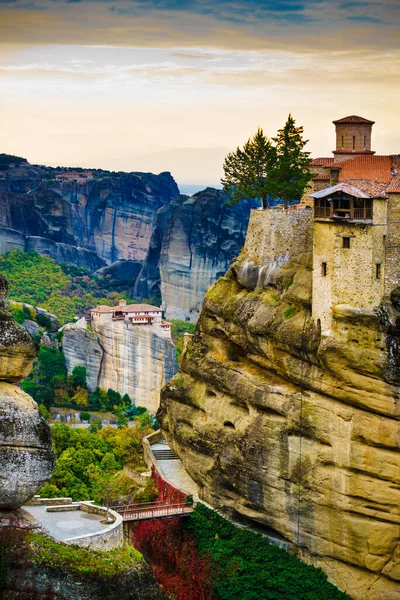 Monastery Cliff Meteora Thessaly Greece Greek Destinations — Stock Photo, Image