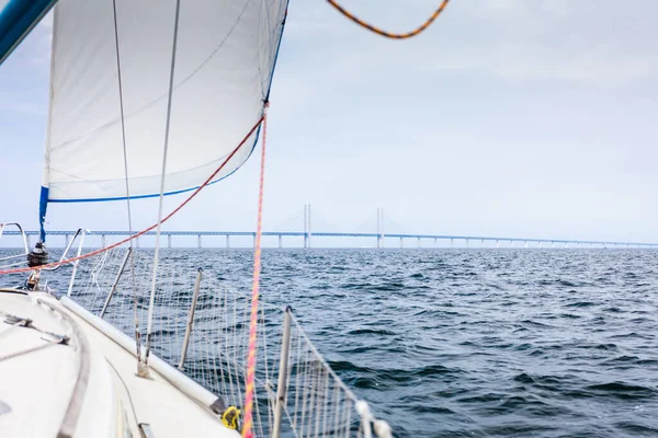 Oresundsbron Ponte Oresund Tra Danimarca Svezia Europa Mar Baltico Vista — Foto Stock