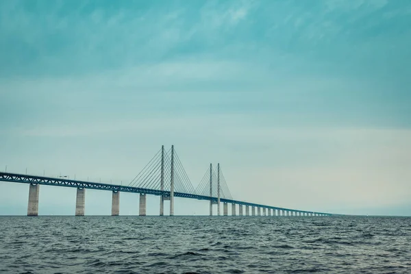 Oresundsbron Danimarka Ile Sveç Avrupa Baltık Denizi Arasındaki Öresund Köprüsü — Stok fotoğraf