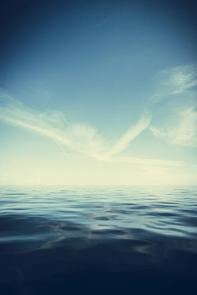 Lindas Paisagens Marinhas Horizonte Azul Mar Céu Cena Tranquila Composição — Fotografia de Stock