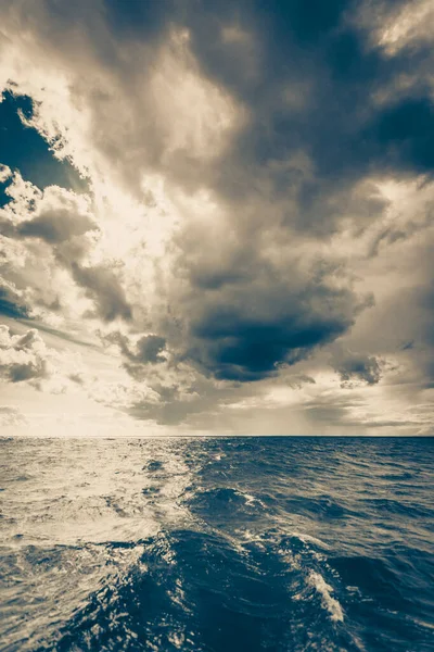 Beau Paysage Marin Soir Horizon Mer Ciel Scène Tranquille Composition — Photo