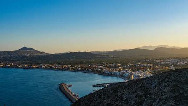 科斯塔布兰卡的地中海海景 圣安东尼奥角 可看到西班牙埃利坎特省Javea沿海城镇 — 图库照片
