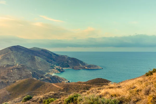 Sur Grecia Península Mani Paisaje Marino Costa Rocosa Peloponeso — Foto de Stock