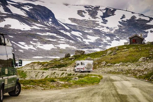 Montañas Paisaje Autocaravana Son Nacionales Ruta Turística Escénica Gamle Strynefjellsvegen —  Fotos de Stock