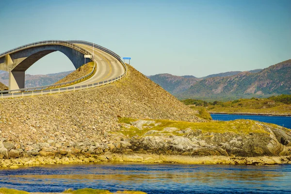 Ponte Stradale Atlantico Fama Mondiale Atlanterhavsvegen Norvegia Europa Itinerario Panoramico — Foto Stock