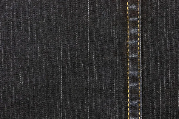 Old Denim Fabric Stitched Abstract Background Texture Jean Old Yellow — Stock Photo, Image