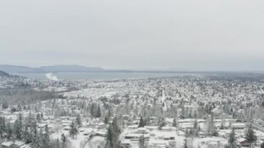 Whatcom Gölü, Bellingham, Washington manzaralı hava görüntüleri