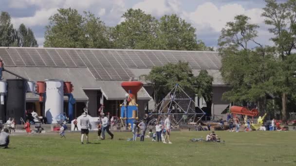 Seattle Washington Junio 2019 Gas Works Park Ocupado Día Lleno — Vídeo de stock