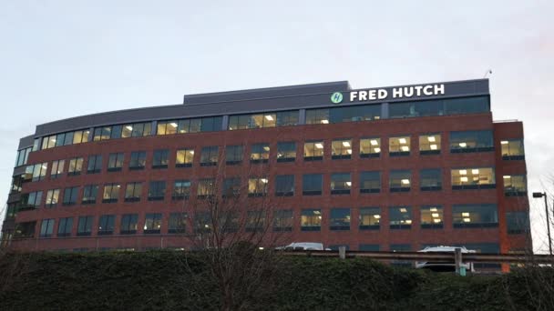 Seattle Washington Usa Dec 2019 Fred Hutch Cancer Research Center — стокове відео