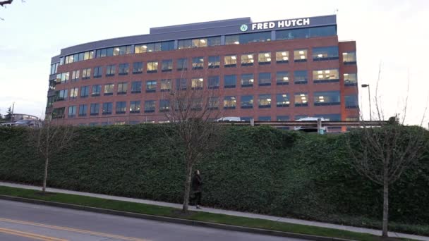 Seattle Washington Eua Dezembro 2019 Fred Hutch Fred Hutchinson Cancer — Vídeo de Stock