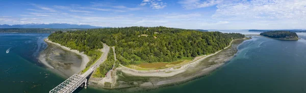 Port Ludlow Washington Amerikai Egyesült Államok Aerial View Shine Tidelands — Stock Fotó