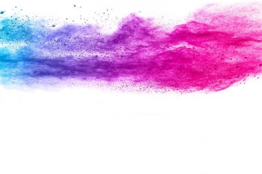 renk beyaz background.abstract toz toz açılımına arka plan sıçramak, hareket/renk toz atma patlayan renk toz dondurma