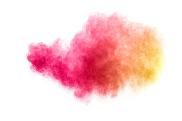 Abstract Color Dust Explosion White Background Abstract Powder Splatter Background — Stock Photo, Image