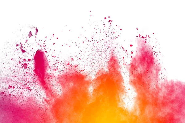 Abstract Color Dust Explosion White Background Abstract Powder Splatter Background — Stock Photo, Image