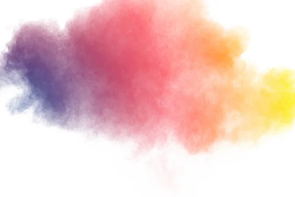 Абстрактный Порошок Цвета Брызг Белом Фоне Замораживание Движения Цветового Порошка — стоковое фото