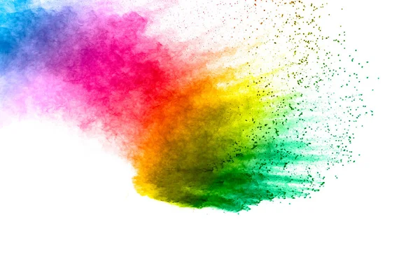 Fond Coloré Poudre Pastel Explosion Multi Éclaboussure Poussière Couleur Sur — Photo
