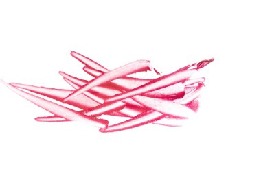 Göz farı ya da bronzlaştırıcı kırmızı leke beyaz arkaplanda izole..