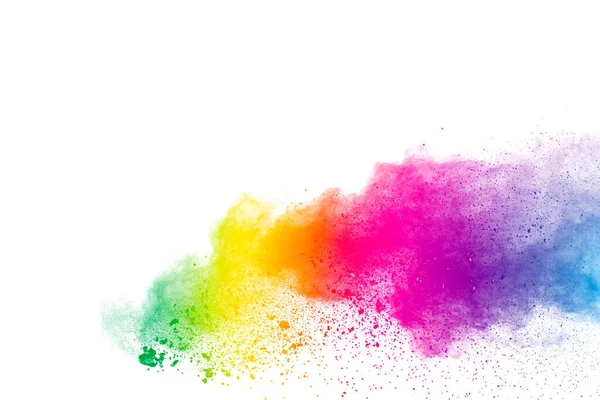 Colorful Background Pastel Powder Color Dust Splash White Background — Stock Photo, Image
