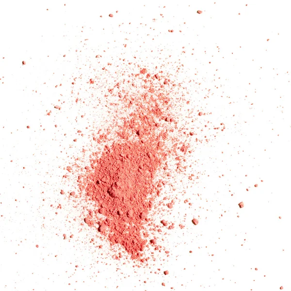 Polvo Triturado Rojo Rosado Aislado Sobre Fondo Blanco —  Fotos de Stock