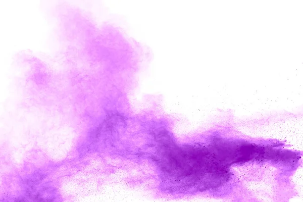 Close Purple Dust Particles Splash Background Purple Color Powder Explosion — стоковое фото