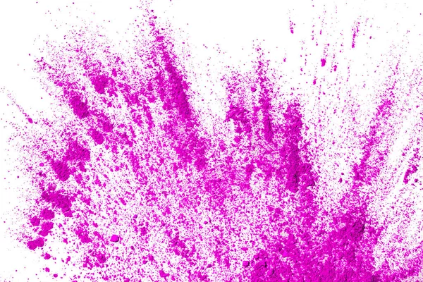 Partículas Polvo Rosa Salpican Sobre Fondo Blanco Salpicadura Polvo Rosa — Foto de Stock