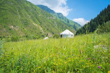 Ulusal Kazak Yurt evde higland