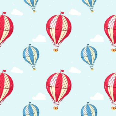 Gökyüzünde ve bulutlarda aerodinamik desenler var. Vektör deseni.