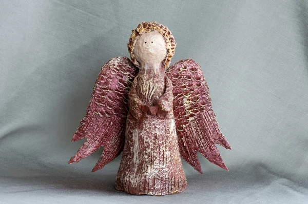 Papier Mache Christmas Angel — Stock Photo, Image