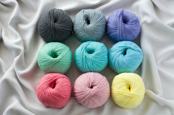 Multi Colored Skeins Thread — Stock Photo, Image