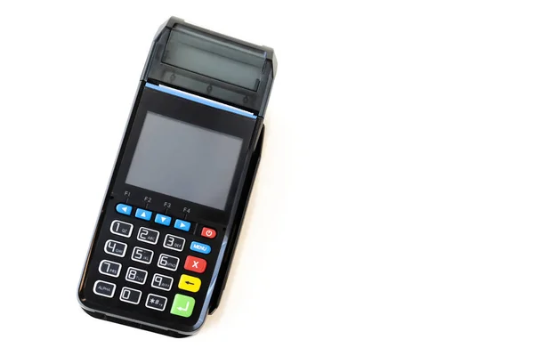 Зчитувач кредитних карток ізольовано на білому тлі . — стокове фото
