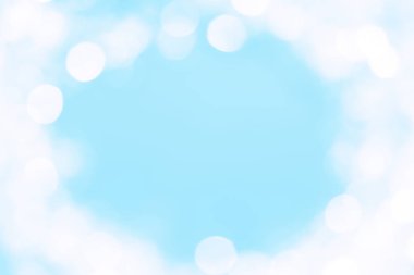 Neon ışıkları tarafından oluşturulan çerçeve mavi bokeh arkaplan.