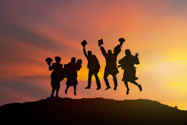 Celebração Educação Graduação Estudante Sucesso Aprendizagem Concep — Fotografia de Stock