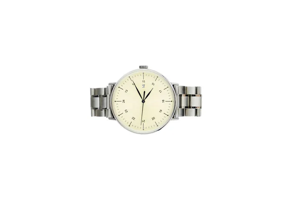 Obchodní muž hodinky, luxusní hodinky izolované na bílém pozadí. — Stock fotografie