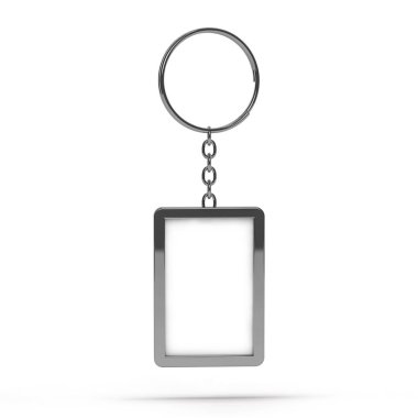 Boş metal anahtarlık. Mockup