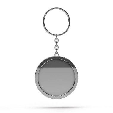 Boş metal anahtarlık. Mockup