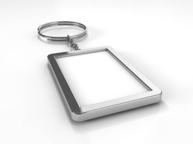 Boş metal anahtarlık. Mockup