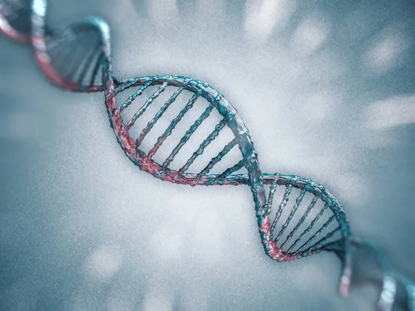 Digitale illustratie van een Dna-model. 3D-rendering — Stockfoto