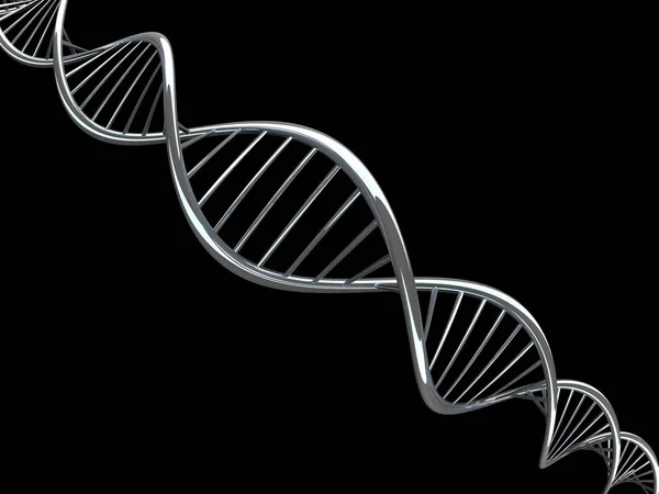 Illustrazione digitale di un modello di DNA. Rendering 3D — Foto Stock