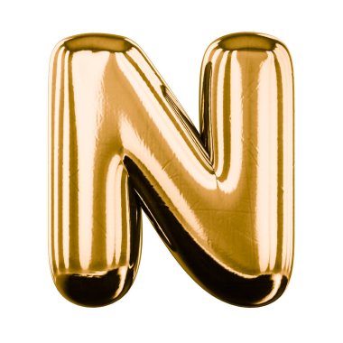 Alfabeyi şişme mektupları. 3D render