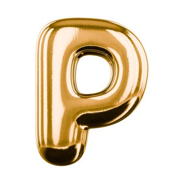 Alfabeyi şişme mektupları. 3D render