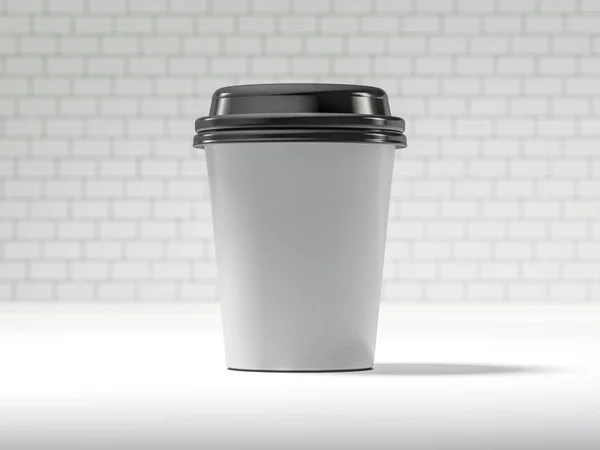 stock image Disposable coffee cup isolated. 3D rendering