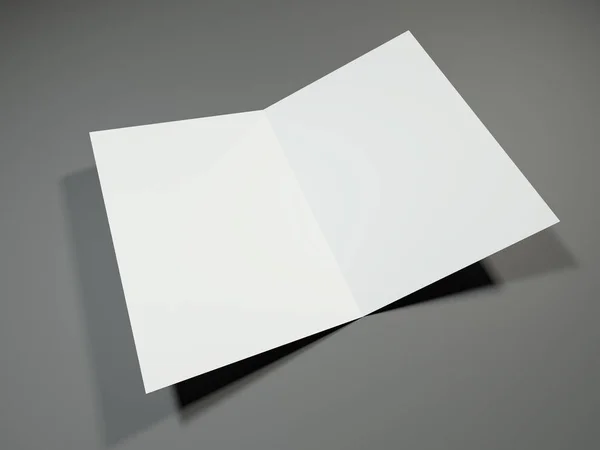 Leeg staand A4, Us-Letter, brochure tijdschrift mockup op grijs. — Stockfoto