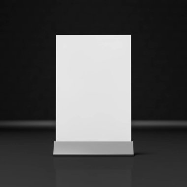 Siyah arka plan üzerine izole tablo çadır. 3D render