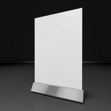 Siyah arka plan üzerine izole tablo çadır. 3D render