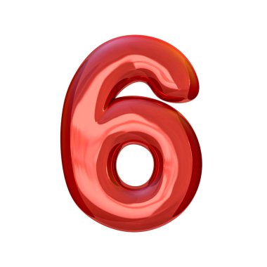 Şişme balon üzerinde beyaz izole kırmızı basamak yapılmış