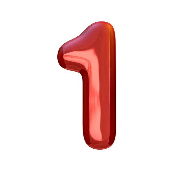 Şişme balon üzerinde beyaz izole kırmızı basamak yapılmış