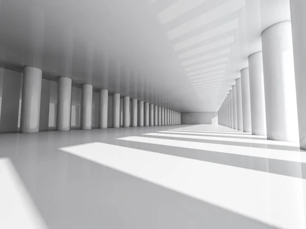 Абстрактний сучасний архітектурний фон, порожній білий відкритий простір — стокове фото